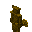 黄金原始武士雕像