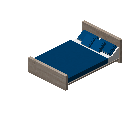 现代床（沙滩色，蓝色） (Modern Bed Beach Blue)