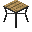 大方形金属/橡木桌子
